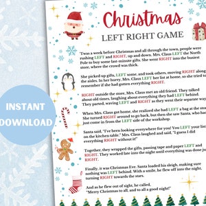 Christmas Left Right Game, Christmas Party Game, Gift Exchange Game, Pass The Gift Game Pass The Present Holiday Party Games for Adults Kids