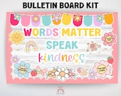 Kindness Bulletin Board Kit, Spring Classroom Decor, Class Door Decoration Posters, Mental Health Affirmations for School, Office, Church