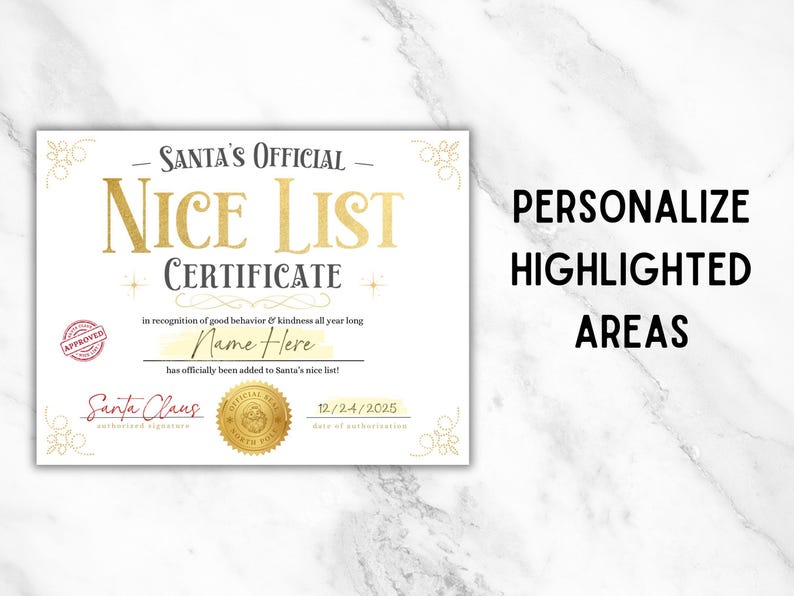 Carta editable de Papá Noel, certificado de buena suerte, cartas a Papá Noel, caja de Nochebuena, carta al Polo Norte, nota imprimible de Papá Noel imagen 4