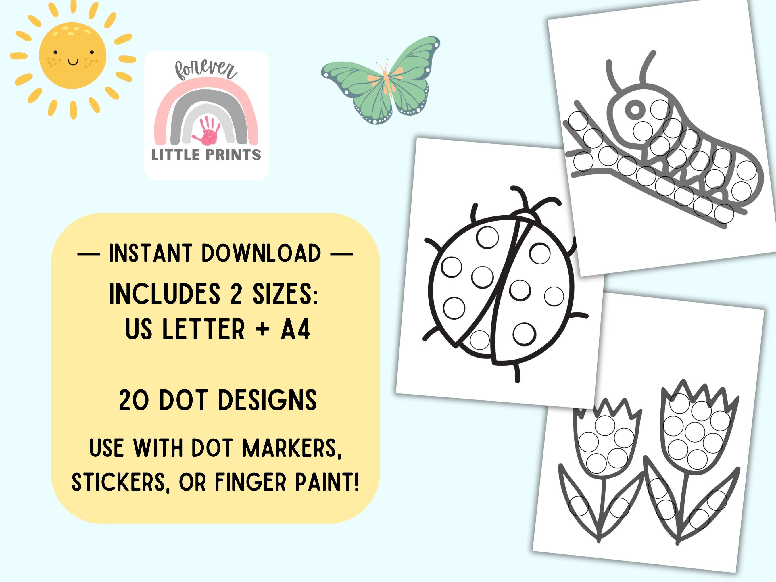 Spring Dot Marker Printable, Do A Dot Marker Coloring Preschool and ...