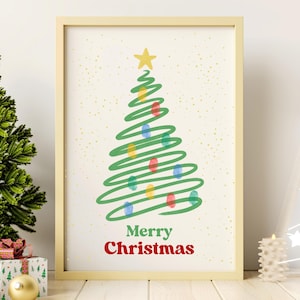 Weihnachtsbaum-Fingerabdruck-Kunst für Baby-Kind-Kleinkind, Weihnachtslichter-Fingerabdruck-Andenken, Kindertagesstätten-Vorschul-Handwerk-Dekoration
