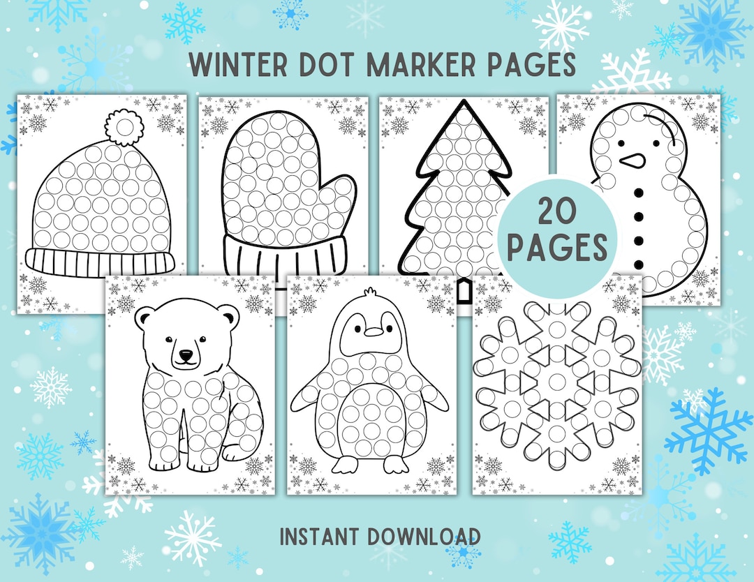 Winter Dot Marker Activity Pages Toddler Activity Do A Dot Marker