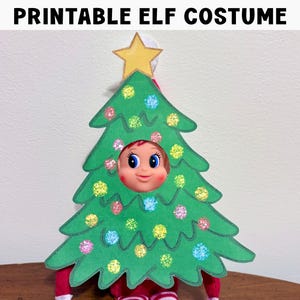 Elf Christmas Tree Costume Printable, Funny Elf Outfit Clothes, Christmas Elf Props, Holiday Elf Accessories for Easy Last Minute Ideas