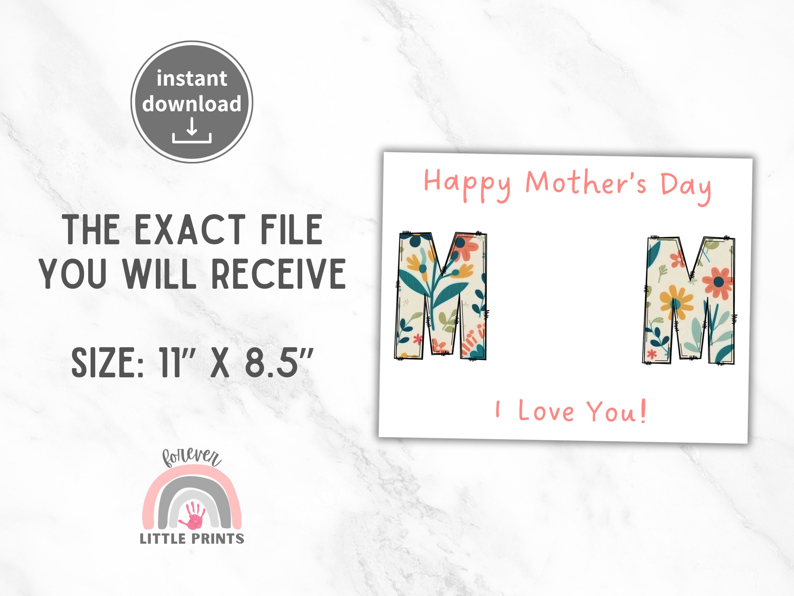 Mothers Day Handprint, Mom Handprint Art Craft Sign, Gift for Mom From ...