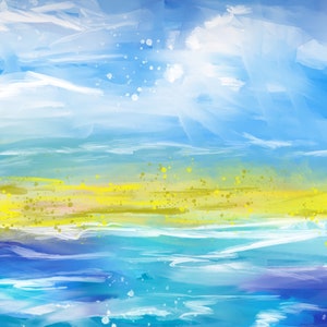 Perfect Day - Watercolour produced as a Professional Quality Artist Print - 20x16 inch