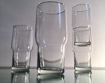 4x SUPERFEST 0.1l DDR glass glass glasses DDR juice glass 10cl 100ml