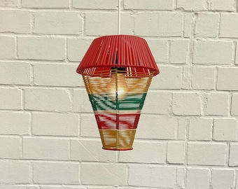 Spaghettilamp uit de jaren 60/70 van de DDR, lichtslingerlamp, gloeilamp, hanglamp