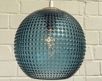 Blue textured vintage pendant light hanging lamp