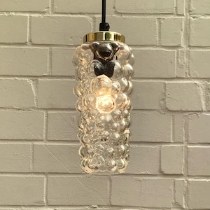 MCM 60s 70s bubble glass pendant lamp for Limburg Helena Tynell