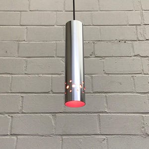 perforated 70s Space Age Vintage Steeltube pendant lamp