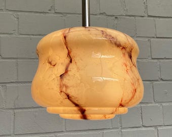 Marmeren Art Deco plafondlamp uit de jaren 20/30, hanglamp, lamp