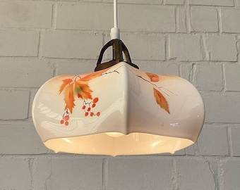 Art Deco Spritzdecor hanglamp uit de jaren 20/30 | Glas & messing