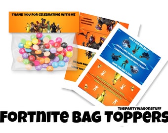 printable fortnite bag toppers for sandwich sized bags - fortnite room decor diy