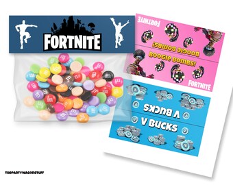 printable fortnite treat bag toppers sandwich bag size - fortnite stationery set uk