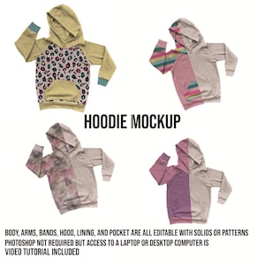 Hoodie Mockup, Hooded Sweatshirt Mock Up file, Mockup Sweatshirt, kids clothing, for seamless files and patterns, kids clothing