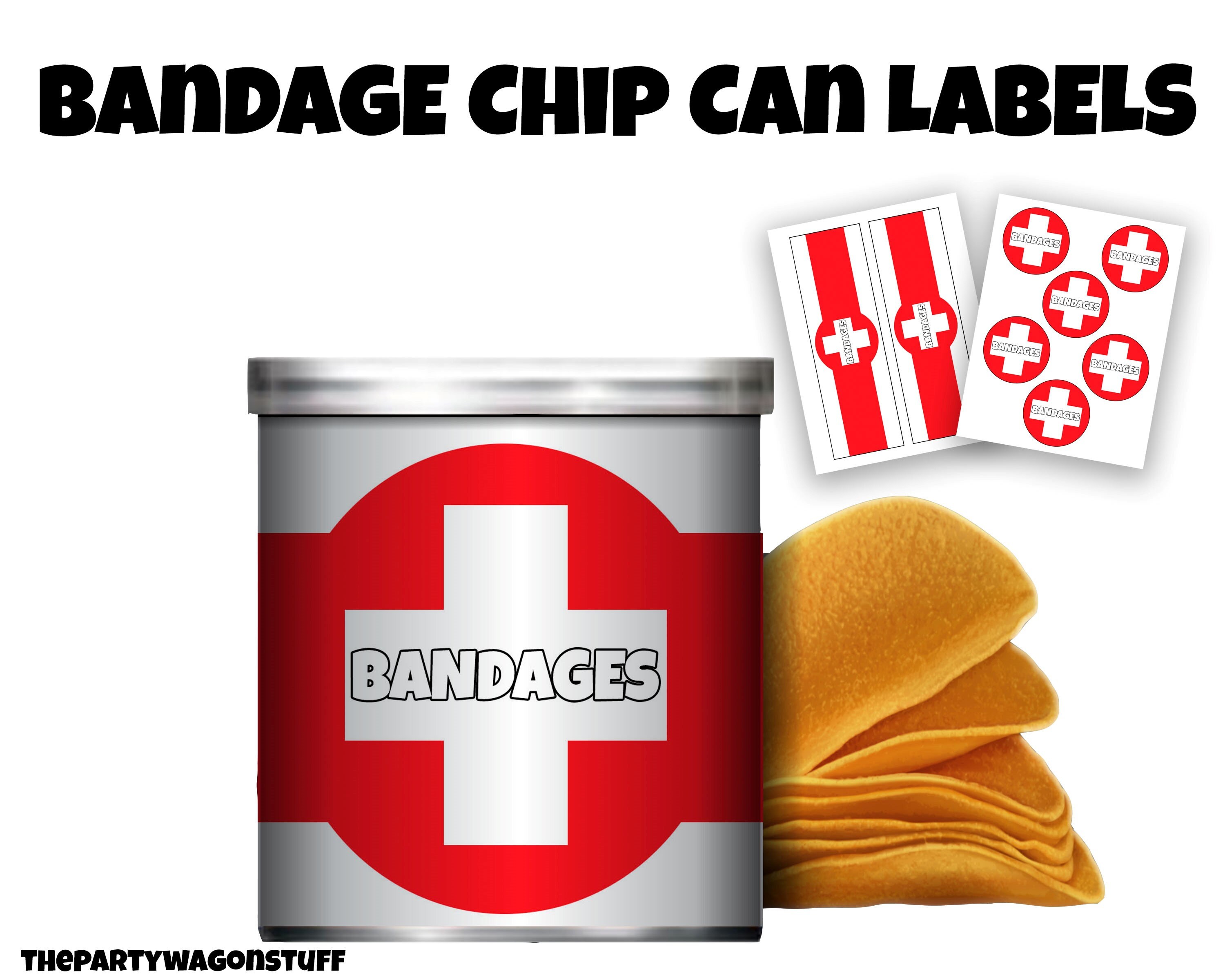Fortnite Bandage Chip Can Wrappers Perfect Party Favors | Etsy