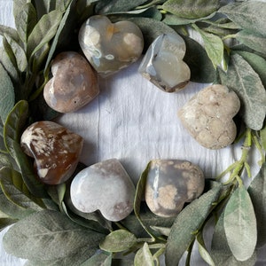 Flower Agate Hearts