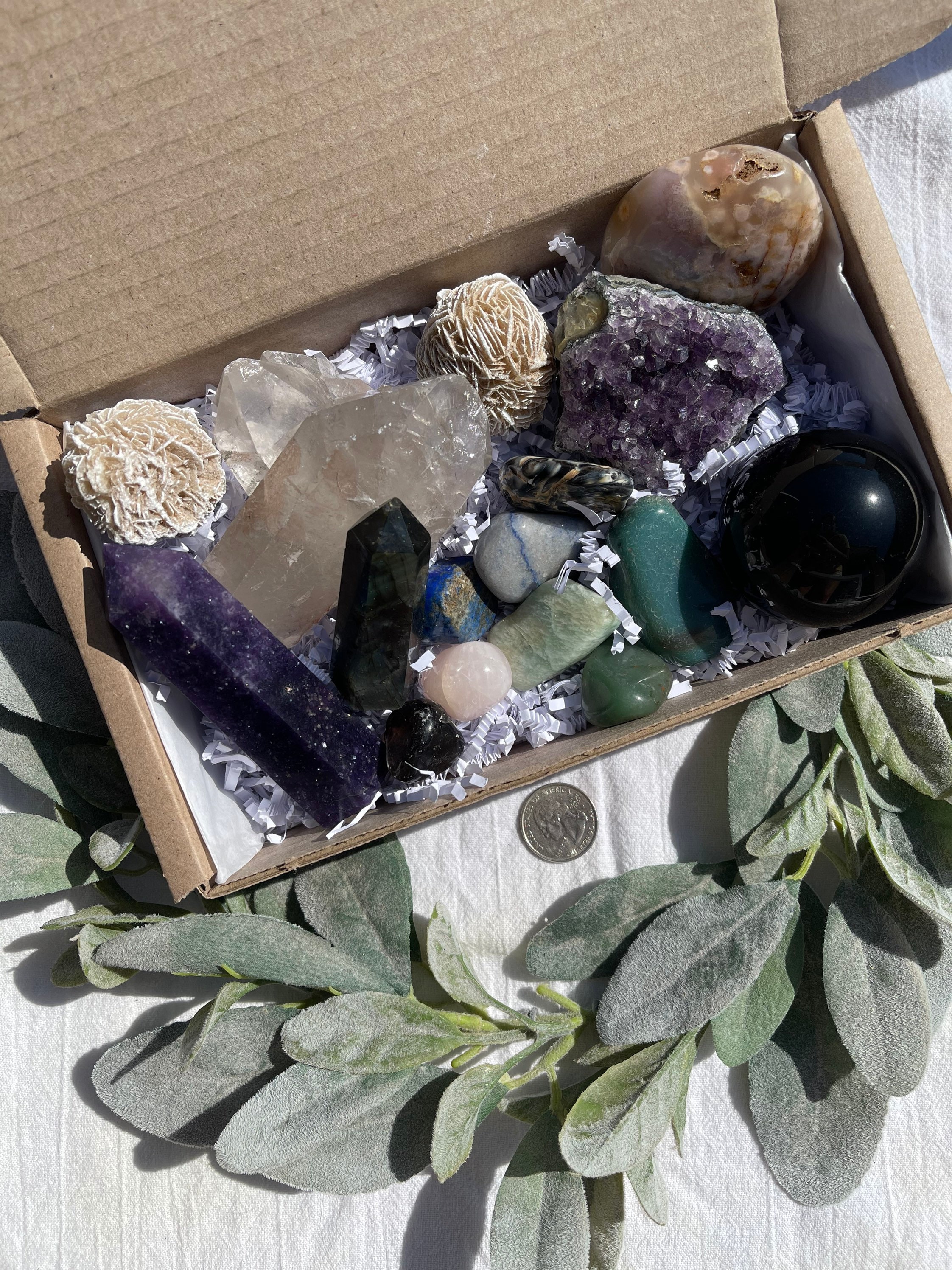 Mystery Box Crystal Kit Crystal Bundle Gift Box Set Surprise Mystery  Crystal Box Unique Rare Crystal Present New Home Gift