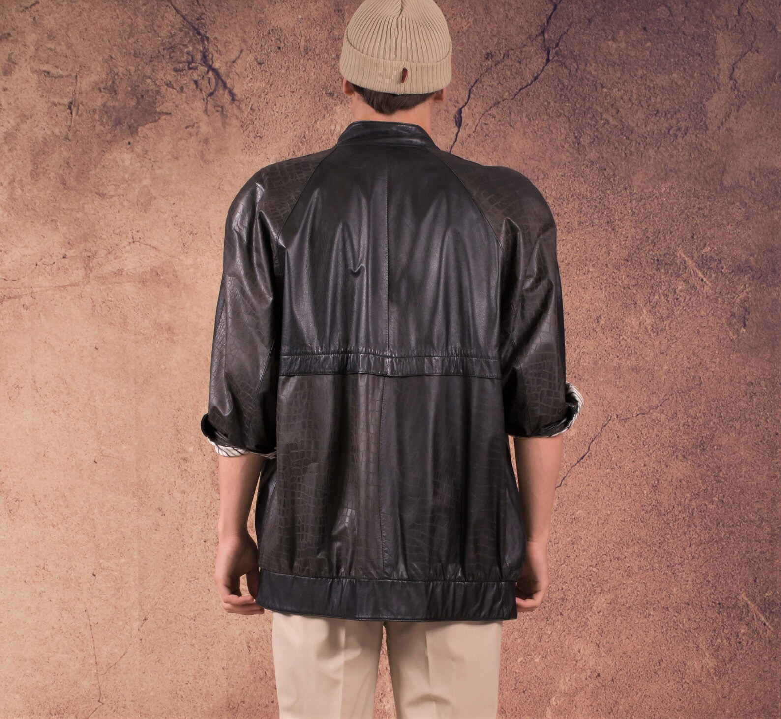 Black Real Leather Grunge Men's Jacket Vintage 90s Etsy