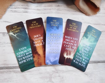 percy jackson series quote bookmark etsy