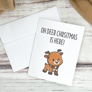 Carte de Noël | Oh Deer, Noël est arrivé | de voeux | Amour et amitié | Cadeau | Célébration