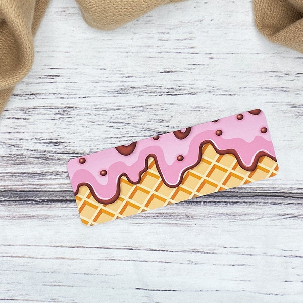 Ice Cream Cone Bookmark | Waffle Cone | Dripping Ice Cream | Dessert | Reading Materials