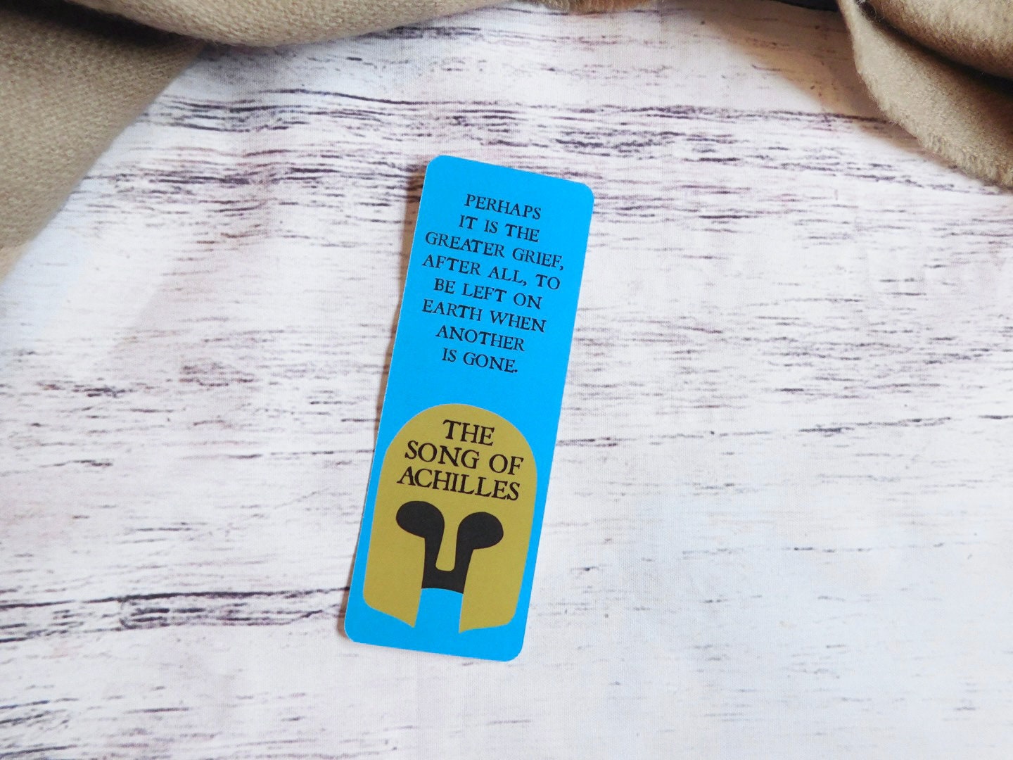 The Song Of Achilles Quote Bookmark Etsy