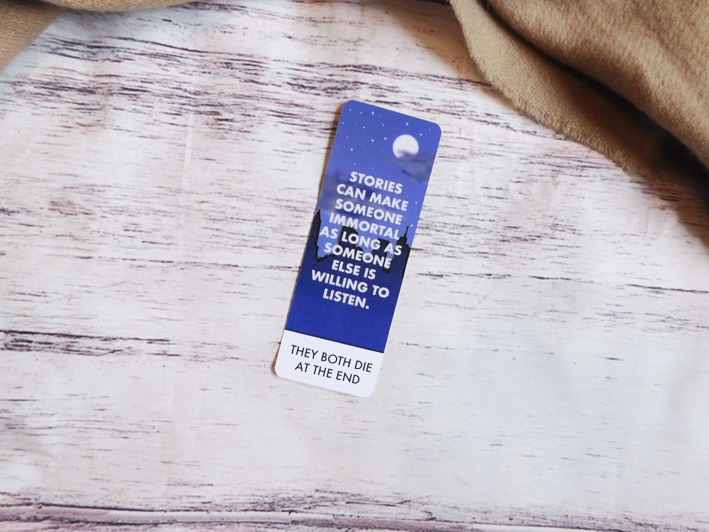 Quotes From They Both Die At The End They Both Die At The End Quote Bookmark | Etsy Denmark