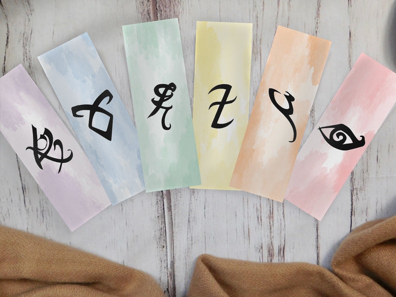 Shadowhunters Bookmarks Watercolour The Mortal Instruments Etsy