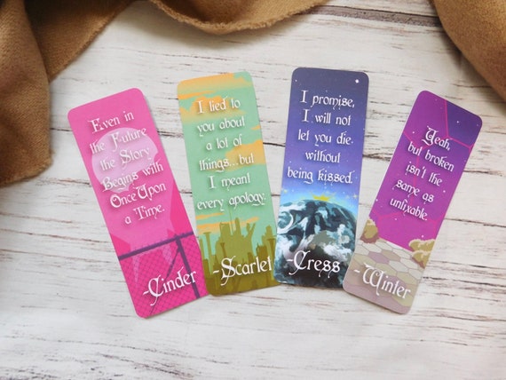 The Lunar Chronicles Quote Bookmarks Etsy