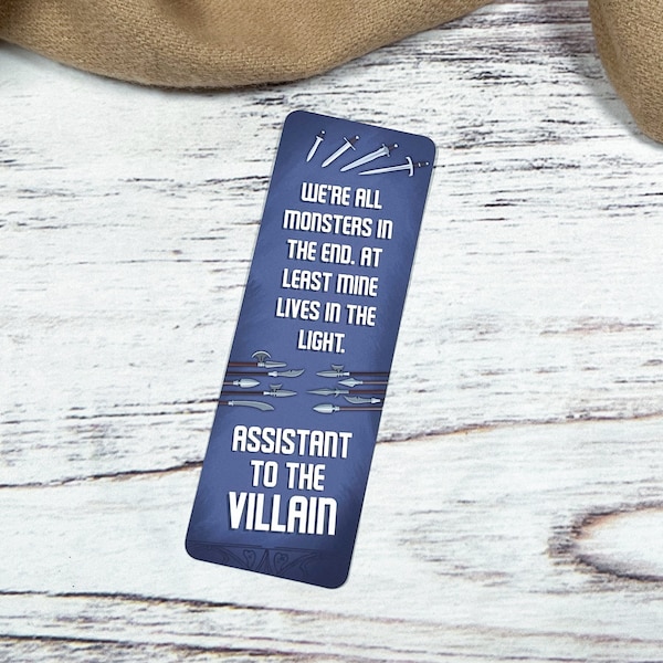 Assistant to the Villain Inspired Bookmarks | Reading Materials