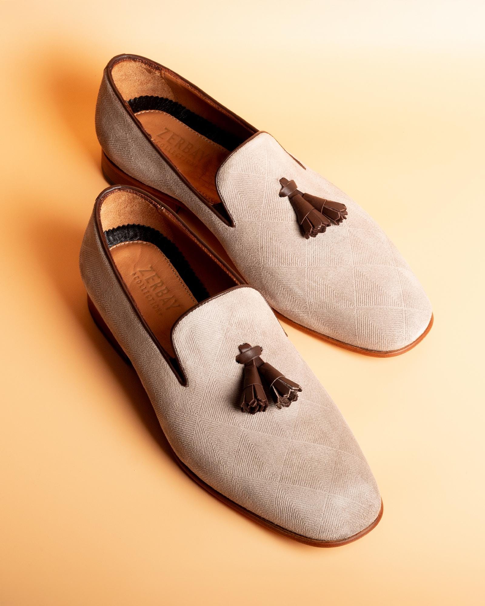 ZERBAY COLLECTION Classic Textured Tassel Slip On Loafers Grey Brown Men\'s Sz 14 Authentic Original™ Tassel Loafer Brown | Sperry main image 2