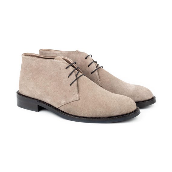 Zerbay Rainier Men's Mink Suede Calf Leather Chukka Lace up