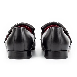 Men's Nevado Black Leather Single Monk Strap Dress Shoes, Blake Stitched image 7