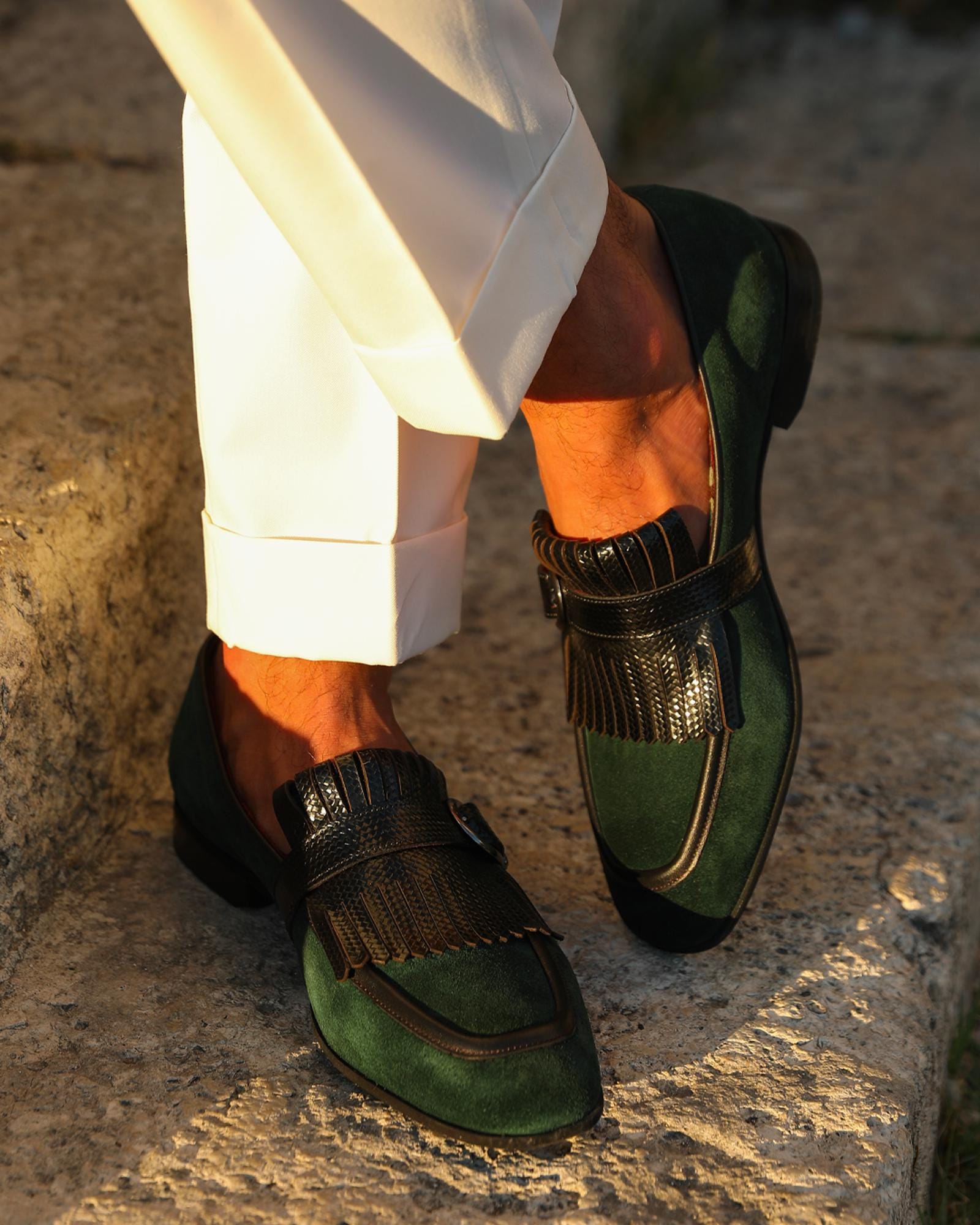 Men's Nevado Green Suede Monk Strap Shoes,Blake Stitched Leather Dress Shoes Men's Nevado Green Suede Monk Strap Shoes,Blake Stitched Leather Dress Shoes