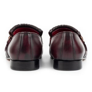 Men's Nevado Bordeaux Leather Single Monk Strap Dress Shoes, Blake Stitched image 7
