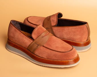 Men's Suthep Clay Suede Leather Loafer, Dress Shoes