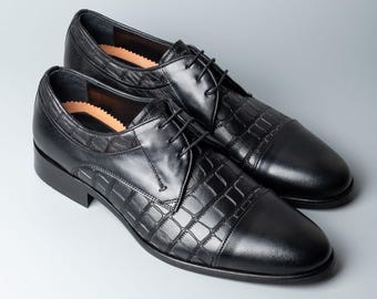 Parbat-derbyschoenen heren zwart kalfsleer, Blake Stitched