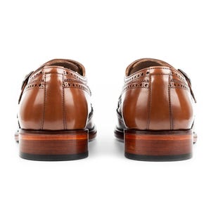 Herren Kazbek Tan Leder Doppel Monk Strap Kleid Schuhe Bild 7