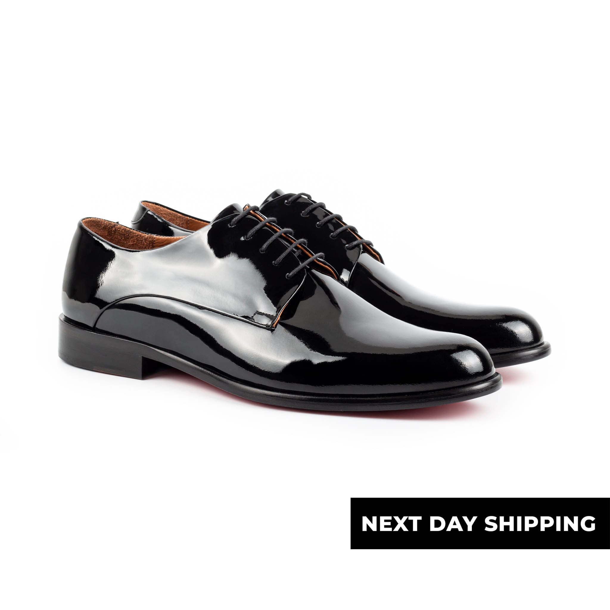Zerbay Vinson Men's Black Patent Leather Lace up Derby Zerbay Vinson Men's Black Patent Leather Lace up Derby