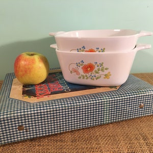 2 Corningware Wildflower Petite Dishes 2 3/4 cups - No Lids