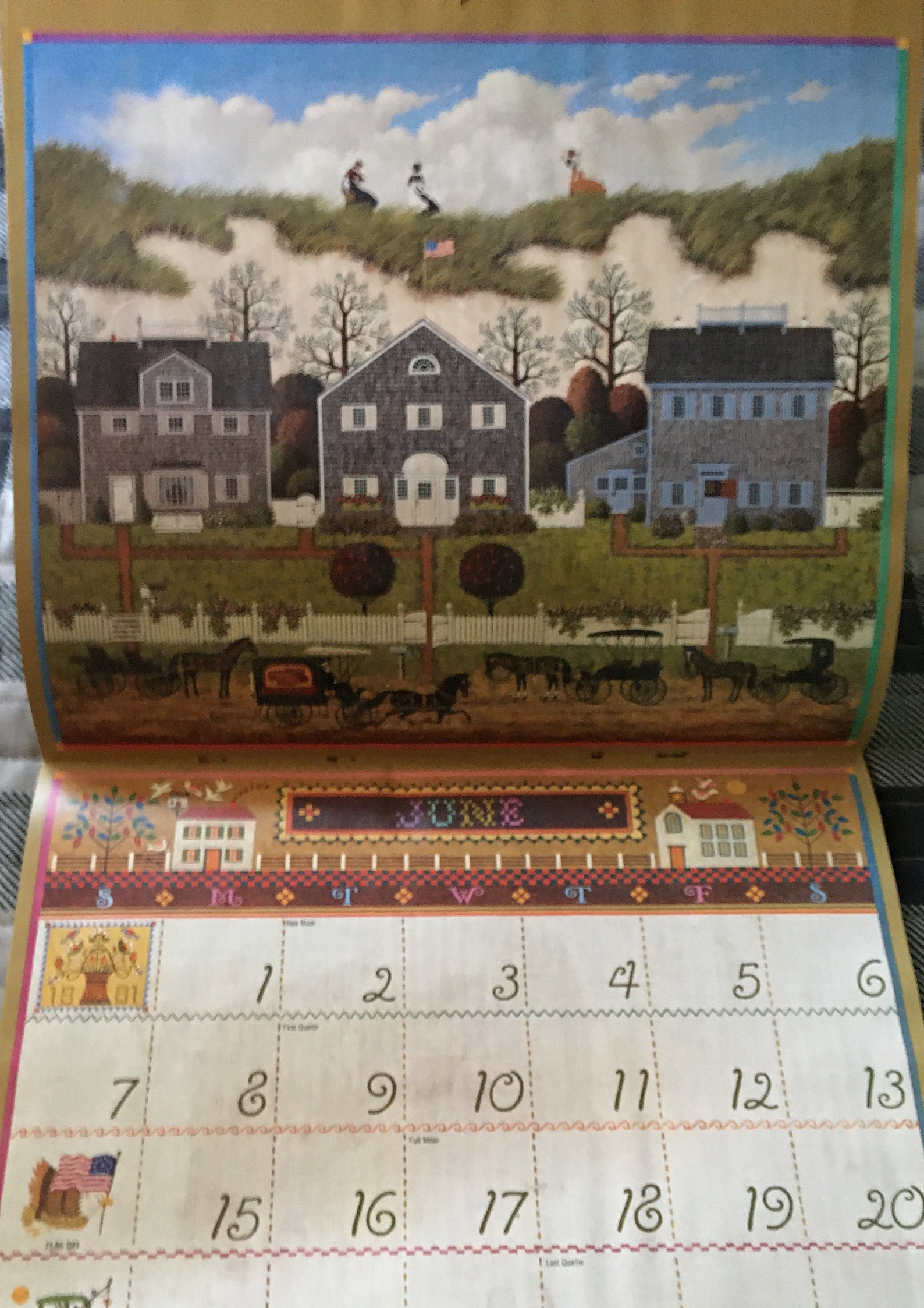 Americana Calendar 1981 Charles Wysocki Primitive Folk Art Etsy