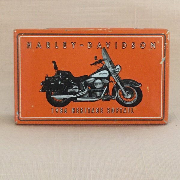 Harley Davidson 1986 Heritage Softail Match Box Tin Container Collectible