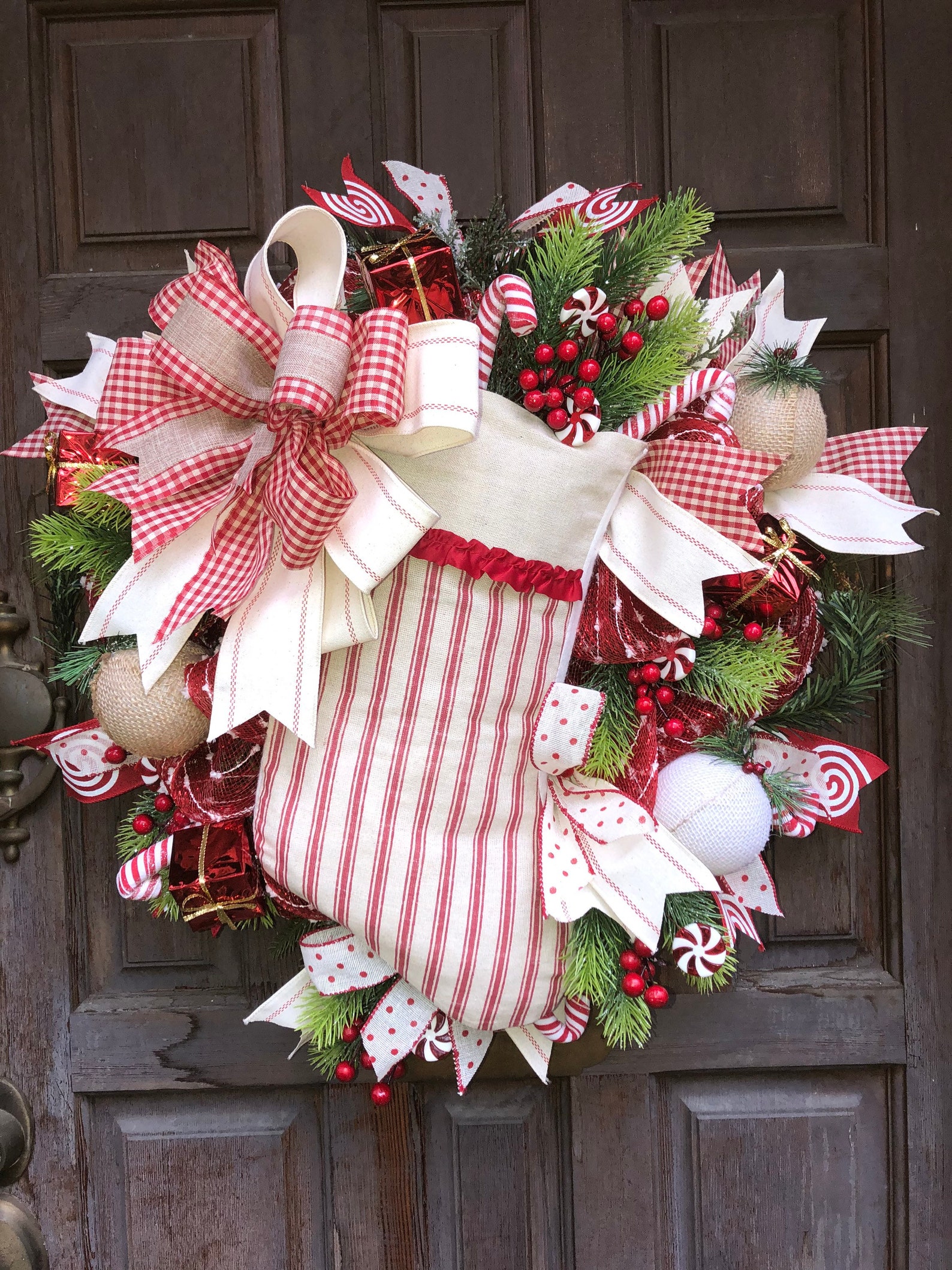 Christmas Stocking Wreath 