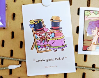 ACNH// Pietro bien vestido, impresión brillante de 4 x 6 pulgadas