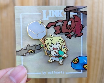 Link is Armed and Dangerous 1.5 Inch Gold Plated Hard Enamel Pin