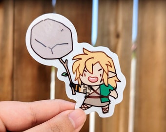 Link is Armed and Dangerous 3" Glossy Vinyl Sticker