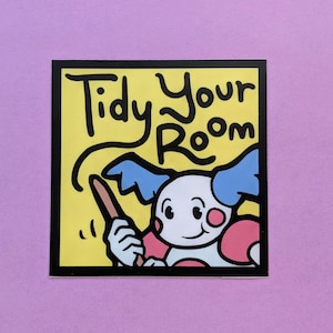 Mr. Mime: Tidy Your Room 3"x3" vinyl sticker