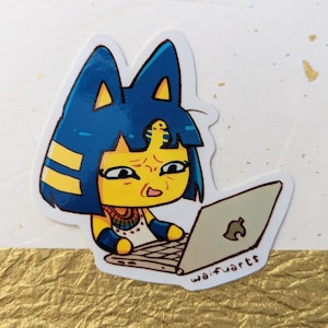 Ankha Glänzender Vinyl-Aufkleber