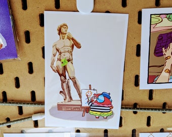 ACNH// Pietro Paints Michelangelo&#39;s David Glossy 4x6&quot; Photo Print